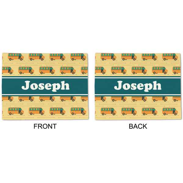 School Bus Linen Placemat - APPROVAL (double sided)