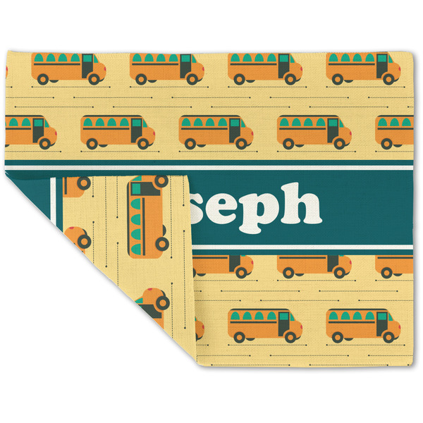 School Bus Linen Placemat - Folded Corner (double side)