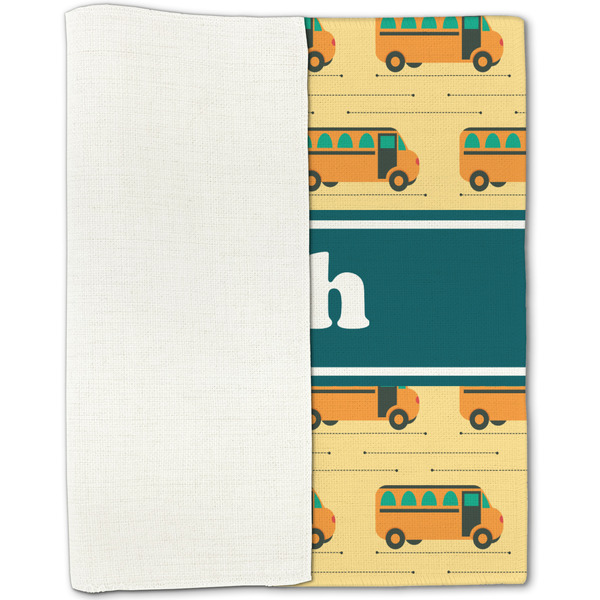 School Bus Linen Placemat - Folded Half