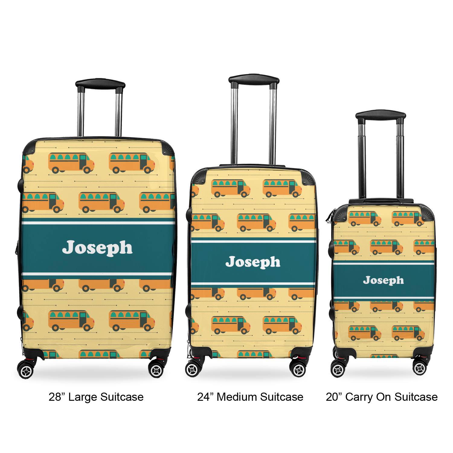 School Bus Suitcase 20" Carry On (Personalized) YouCustomizeIt