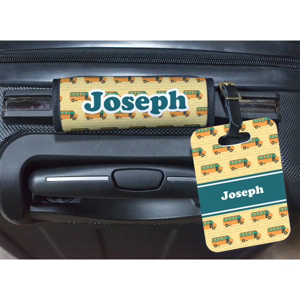 School Bus Luggage Wrap & Tag