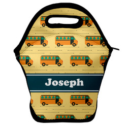 School Bus Lunch Bag w/ Name or Text