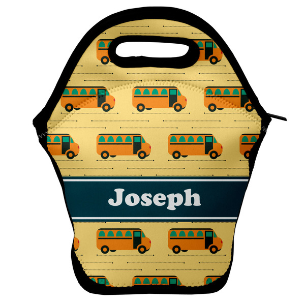 Custom School Bus Lunch Bag w/ Name or Text
