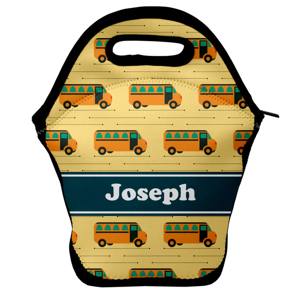 Custom School Bus Lunch Bag w/ Name or Text