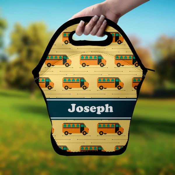 School Bus Lunch Bag - Hand