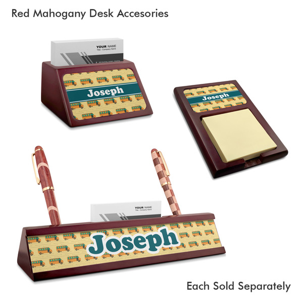 School Bus Mahogany Desk Accessories
