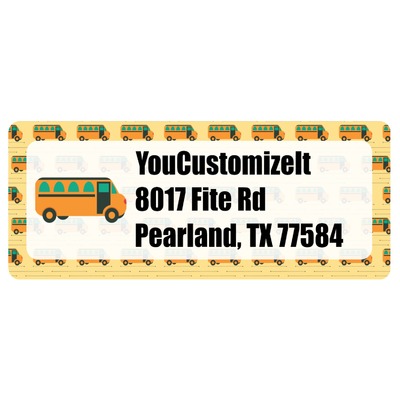 School Bus Return Address Labels (Personalized)