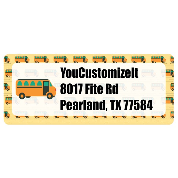 Custom School Bus Return Address Labels (Personalized)