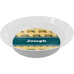 School Bus Melamine Bowl (Personalized)