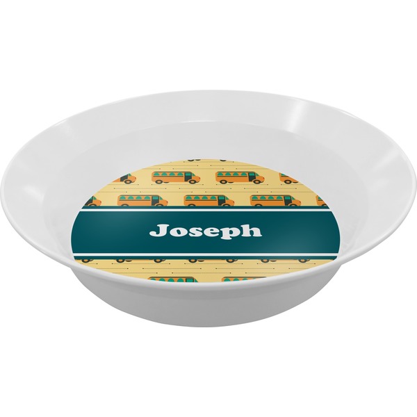 Custom School Bus Melamine Bowl (Personalized)