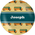 School Bus Melamine Salad Plate - 8" (Personalized)