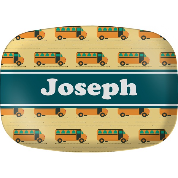 Custom School Bus Melamine Platter (Personalized)