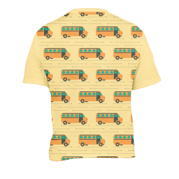 School Bus Men's Crew Neck T Shirt Medium - Back