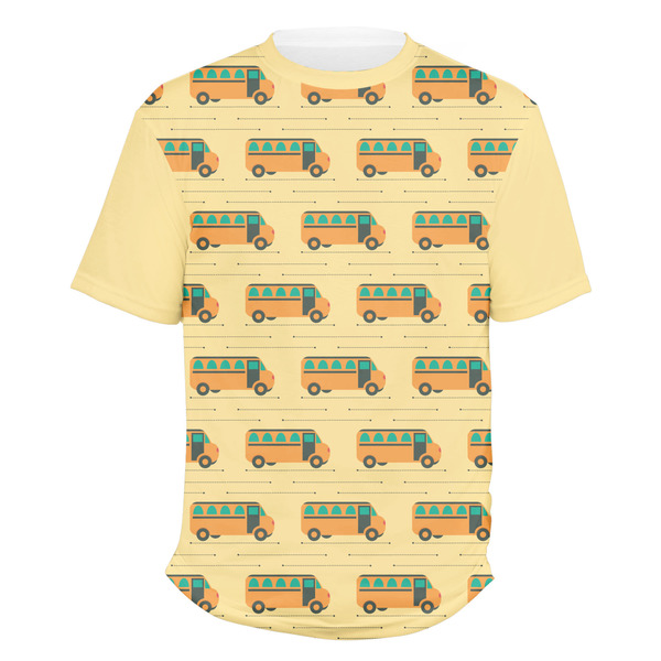Custom School Bus Men's Crew T-Shirt - X Large