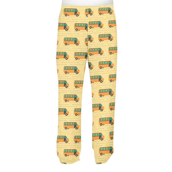 School Bus Men's Pjs Back - on model
