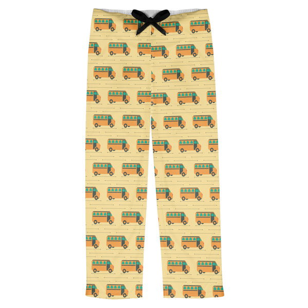 Custom School Bus Mens Pajama Pants - L