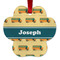 School Bus Metal Paw Ornament - Front