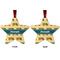 School Bus Metal Star Ornament - Front and Back