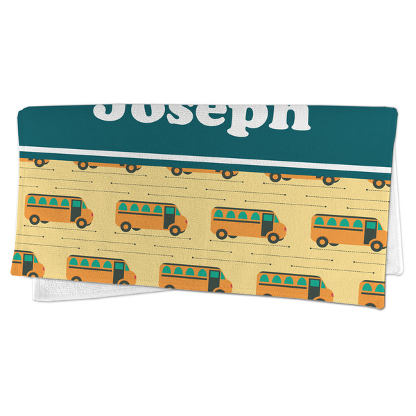 School Bus Microfiber Dish Rag - FOLDED (half)