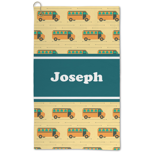 Custom School Bus Microfiber Golf Towel - Large (Personalized)
