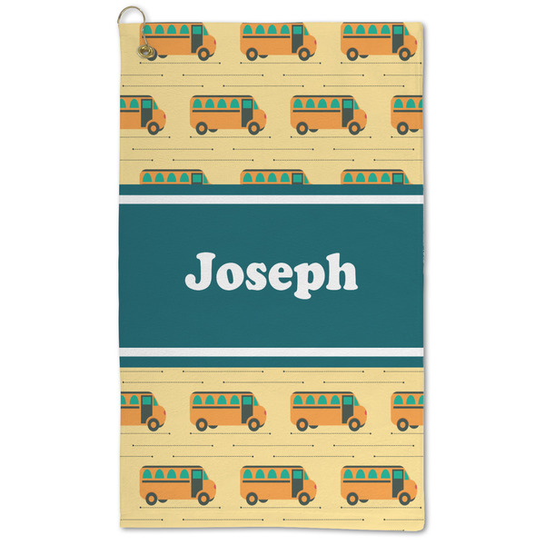 Custom School Bus Microfiber Golf Towel (Personalized)
