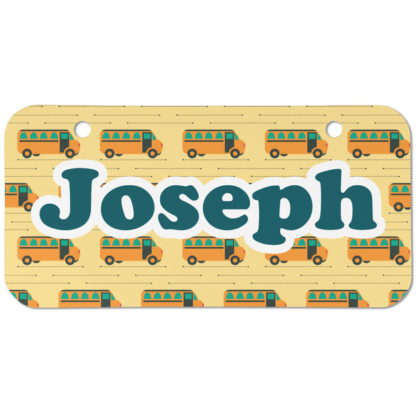 School Bus Mini Bicycle License Plate - Two Holes