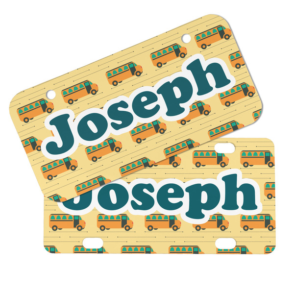 School Bus Mini License Plates - MAIN (4 and 2 Holes)