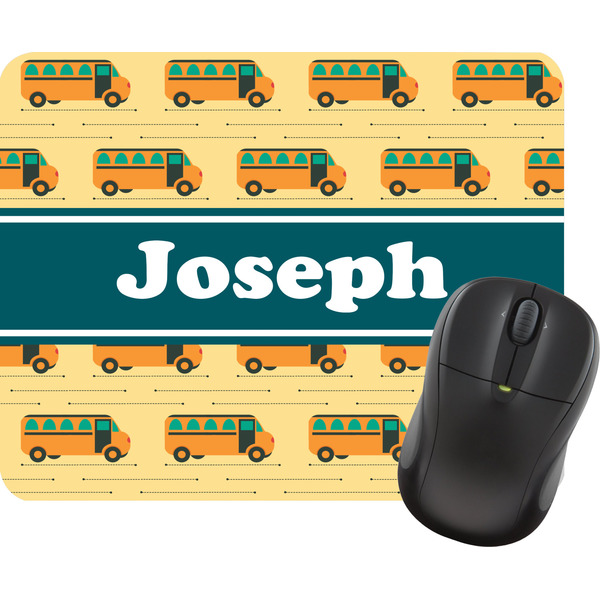 Custom School Bus Rectangular Mouse Pad (Personalized)