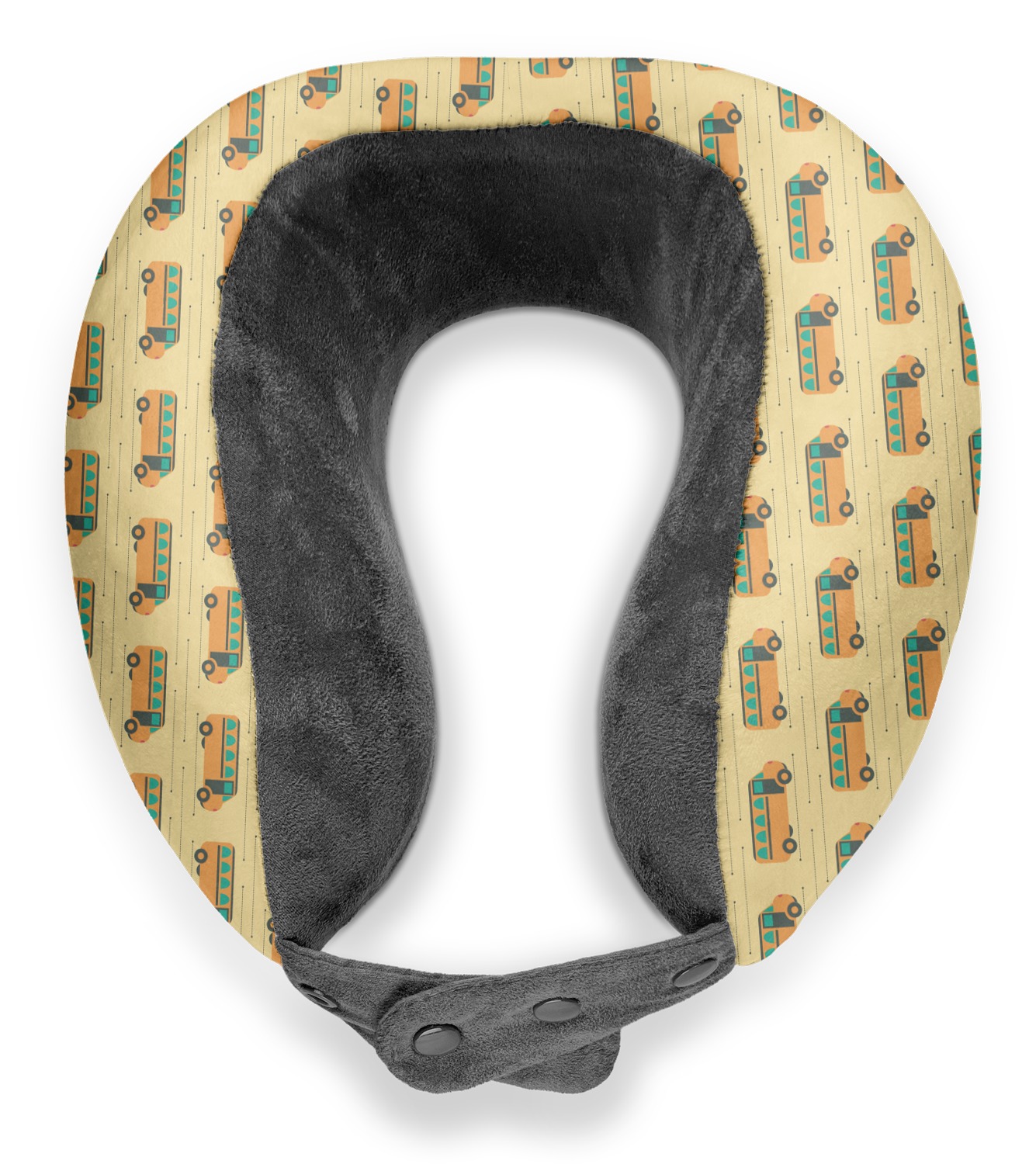 Custom School Bus Travel Neck Pillow YouCustomizeIt