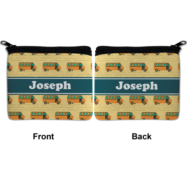School Bus Neoprene Coin Purse - Front & Back (APPROVAL)
