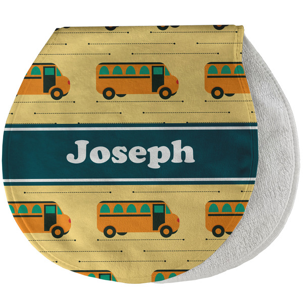 School Bus New Baby Burp Folded