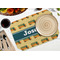 School Bus Octagon Placemat - Single front (LIFESTYLE) Flatlay