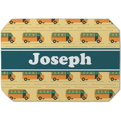 School Bus Dining Table Mat - Octagon (Single-Sided) w/ Name or Text