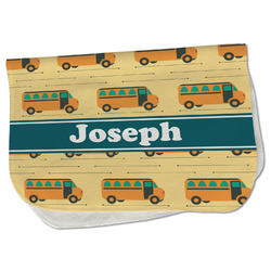 School Bus Burp Cloth - Fleece w/ Name or Text
