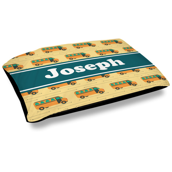 Custom School Bus Dog Bed w/ Name or Text