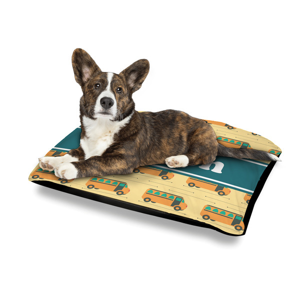 School Bus Outdoor Dog Beds - Medium - IN CONTEXT