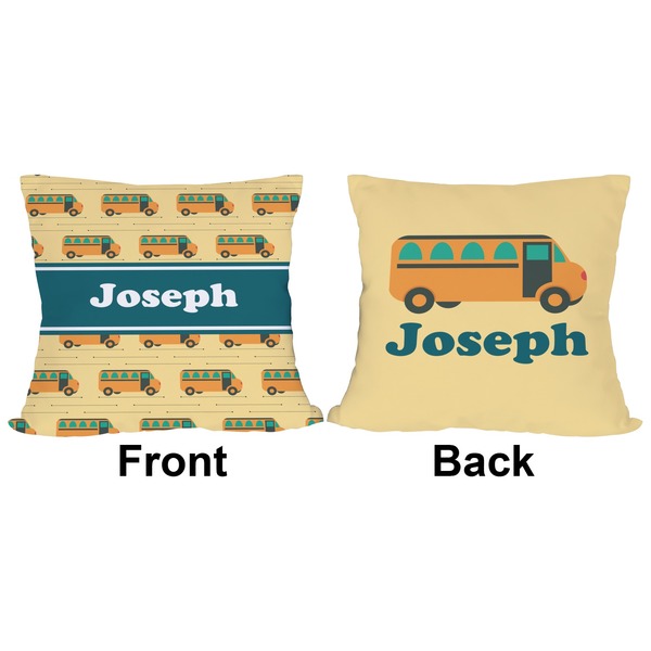 School Bus Outdoor Pillow - 18x18