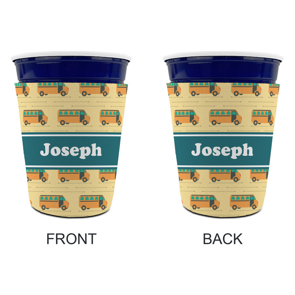School Bus Party Cup Sleeves - without bottom - Approval