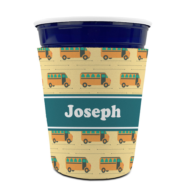 School Bus Party Cup Sleeves - without bottom - FRONT (on cup)