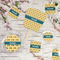 School Bus Party Supplies Combination Image - All items - Plates, Coasters, Fans