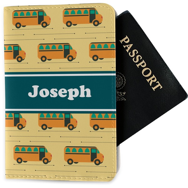 Custom School Bus Passport Holder - Fabric (Personalized)