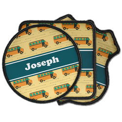 School Bus Iron on Patches (Personalized)
