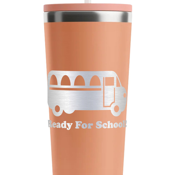 School Bus Peach RTIC Everyday Tumbler - 28 oz. - Close Up