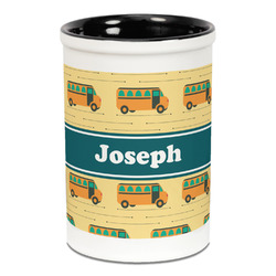 School Bus Ceramic Pencil Holders - Black