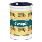 School Bus Ceramic Pencil Holders - Blue