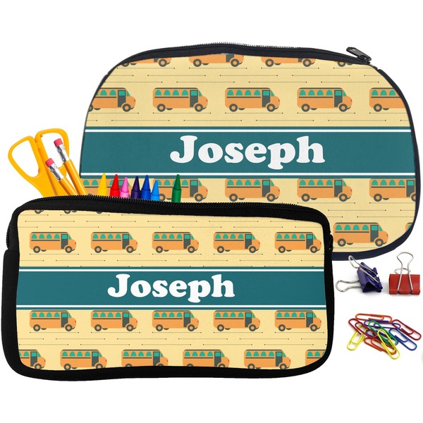 School Bus Pencil / School Supplies Bags Small and Medium