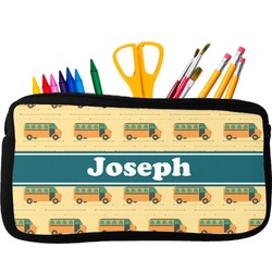 School Bus Neoprene Pencil Case (Personalized)