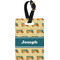 School Bus Plastic Luggage Tag - Rectangular w/ Name or Text