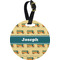 School Bus Personalized Round Luggage Tag