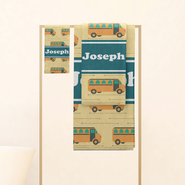 School Bus Personalized Towel Set